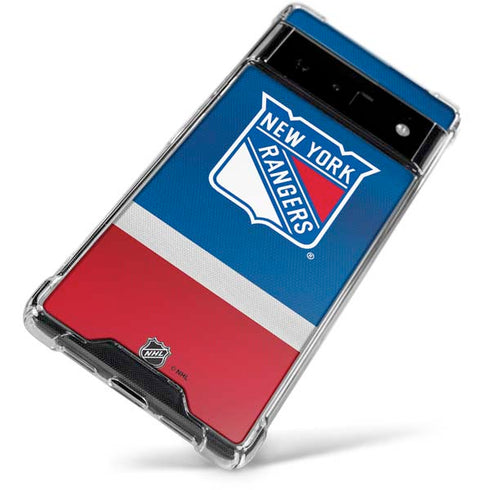 NHL New York Rangers Jersey Google Pixel 6 Clear Case